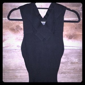 Cross-Cross Detail Kitted Tunic/Dress